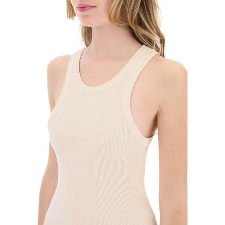 Ribbed Organic Cotton Sleeveless Top in Bath Salt AGOLDE JOHN JULIA.