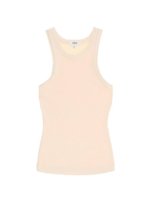 Ribbed Organic Cotton Sleeveless Top in Bath Salt AGOLDE JOHN JULIA.