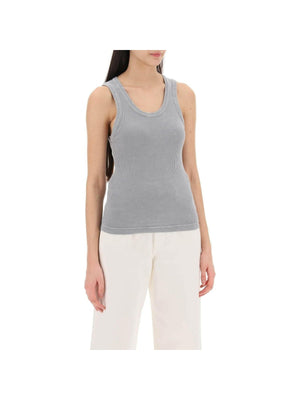 AGOLDE-Ribbed Poppy Sleeveless Organic Cotton Top-JOHN JULIA