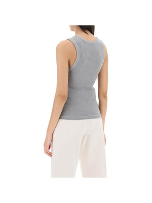 AGOLDE-Ribbed Poppy Sleeveless Organic Cotton Top-JOHN JULIA