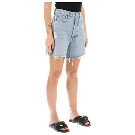 Blue Stella Denim Shorts in Deserted AGOLDE JOHN JULIA.