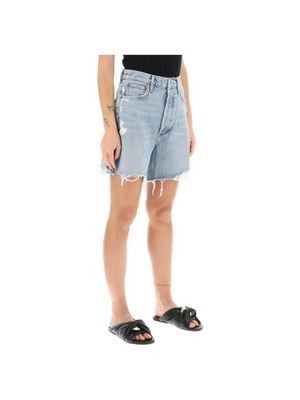 Blue Stella Denim Shorts in Deserted AGOLDE JOHN JULIA.