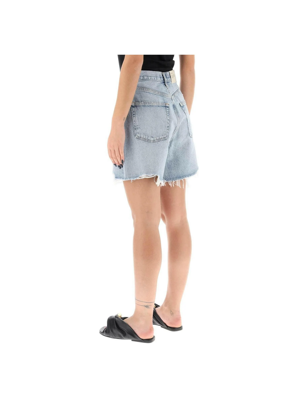 Blue Stella Denim Shorts in Deserted AGOLDE JOHN JULIA.