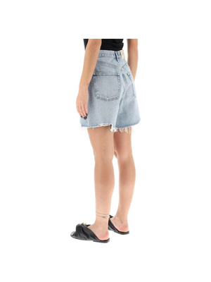 Blue Stella Denim Shorts in Deserted AGOLDE JOHN JULIA.