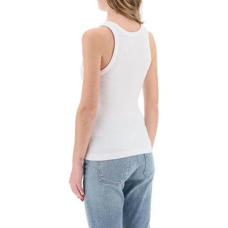 White Bailey Organic Cotton Ribbed Sleeveless Tank Top AGOLDE JOHN JULIA.