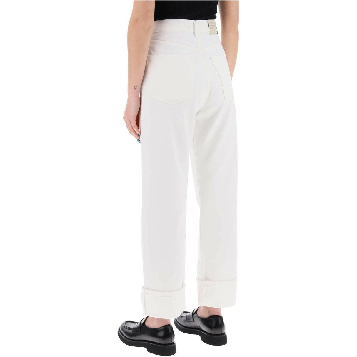 White Milkshake Fran Low Slung Organic Cotton Straight-Leg Jeans AGOLDE JOHN JULIA.