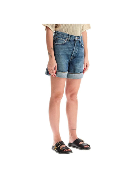 Parker Distressed Denim Shorts-Agolde-JOHN JULIA