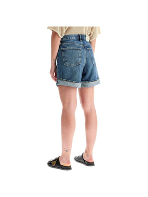 Parker Distressed Denim Shorts-Agolde-JOHN JULIA