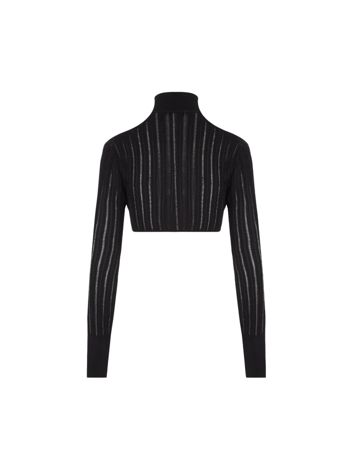 ALAÏA-Crinoline Knit Cropped Cardigan-JOHN JULIA