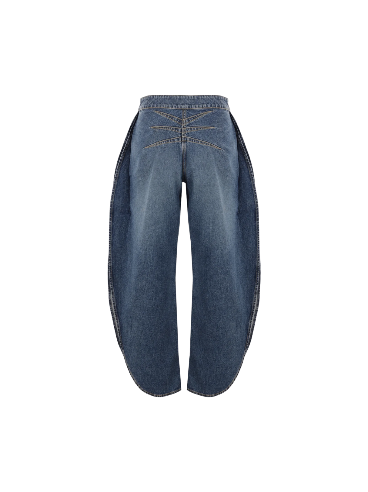 ALAÏA-Denim Round Jeans-JOHN JULIA