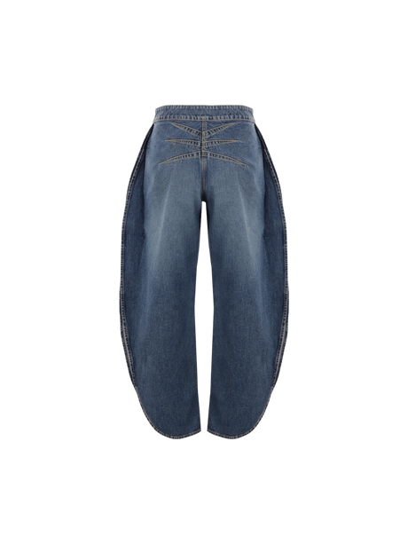 ALAÏA-Denim Round Jeans-JOHN JULIA