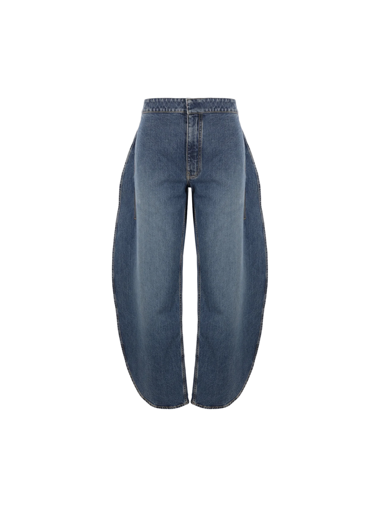 ALAÏA-Denim Round Jeans-JOHN JULIA