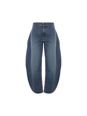 ALAÏA-Denim Round Jeans-JOHN JULIA