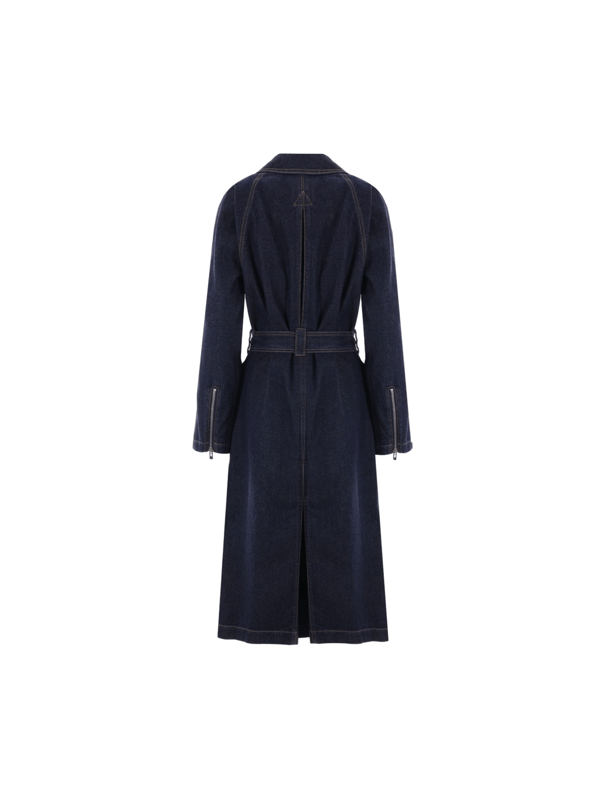 Double-breasted Denim Coat-ALAÏA-JOHN JULIA