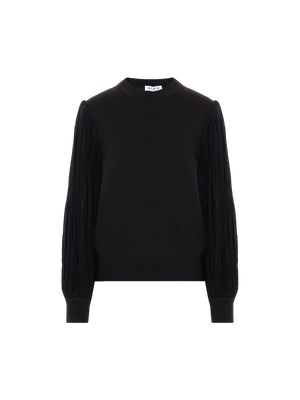 Fringed Sleeve Wool Sweater-ALAÏA-JOHN JULIA