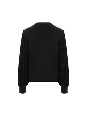 Fringed Sleeve Wool Sweater-ALAÏA-JOHN JULIA