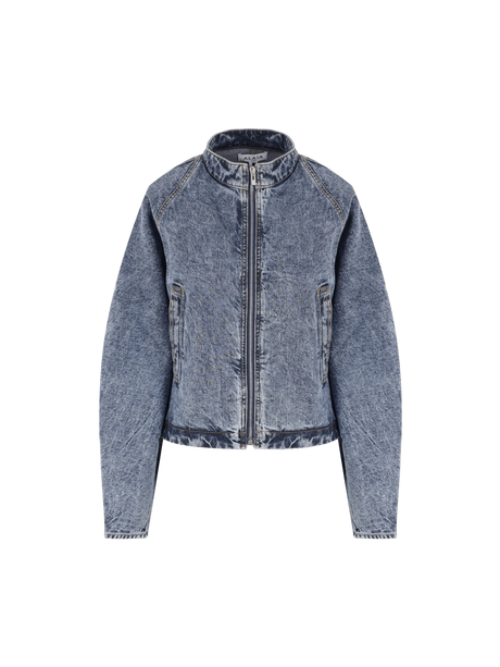 Full-zip Denim Jacket-ALAÏA-JOHN JULIA