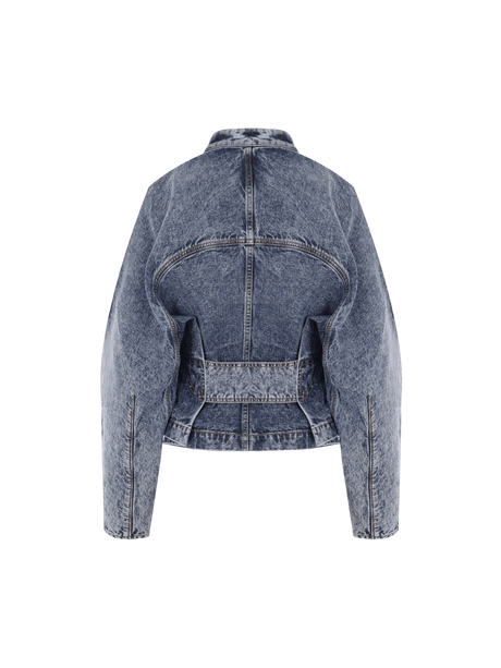 Full-zip Denim Jacket-ALAÏA-JOHN JULIA