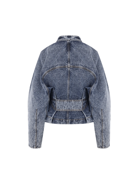 Full-zip Denim Jacket-ALAÏA-JOHN JULIA