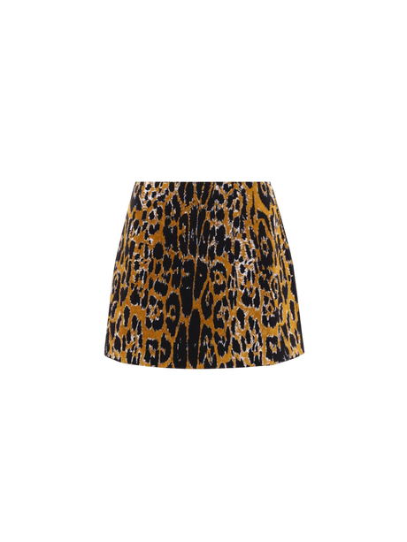 Jacquard Knit Miniskirt-ALAÏA-JOHN JULIA