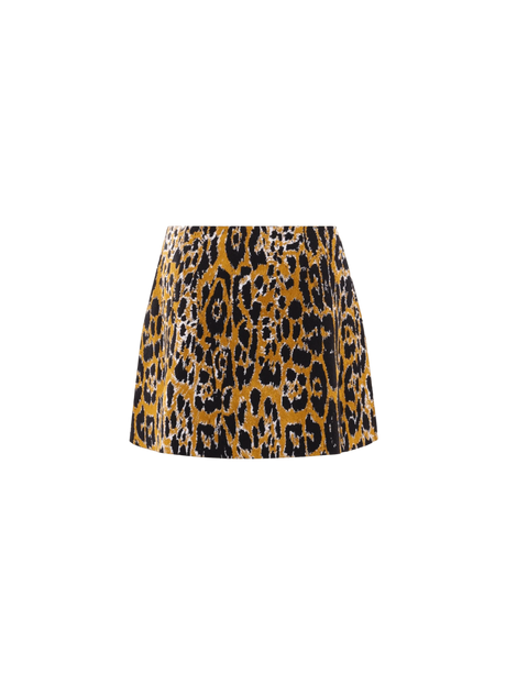 Jacquard Knit Miniskirt-ALAÏA-JOHN JULIA