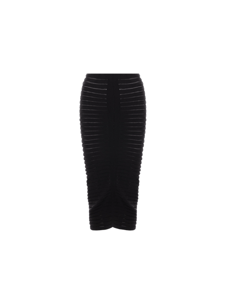 Midi Skeleton Skirt-ALAÏA-JOHN JULIA