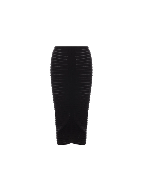 Midi Skeleton Skirt-ALAÏA-JOHN JULIA