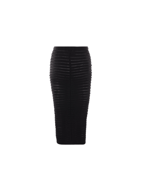 Midi Skeleton Skirt-ALAÏA-JOHN JULIA