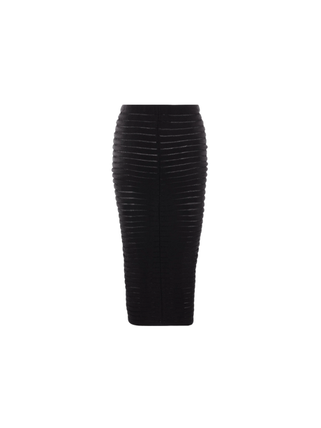 Midi Skeleton Skirt-ALAÏA-JOHN JULIA