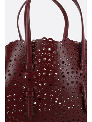 Mina 25 Laser-Cut Leather Tote Bag