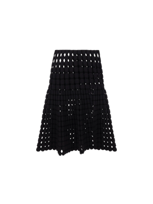 Perforated Knit Midi Skirt-ALAÏA-JOHN JULIA