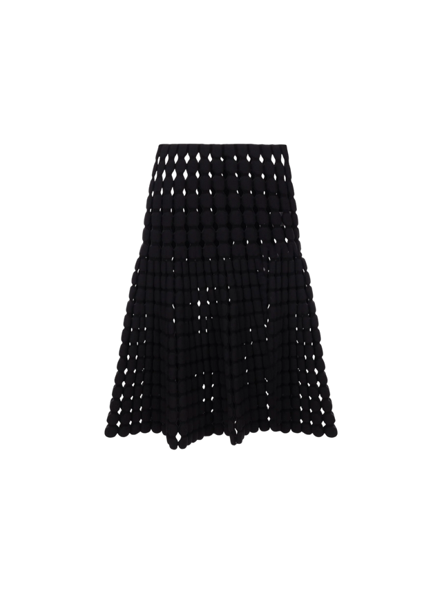 Perforated Knit Midi Skirt-ALAÏA-JOHN JULIA