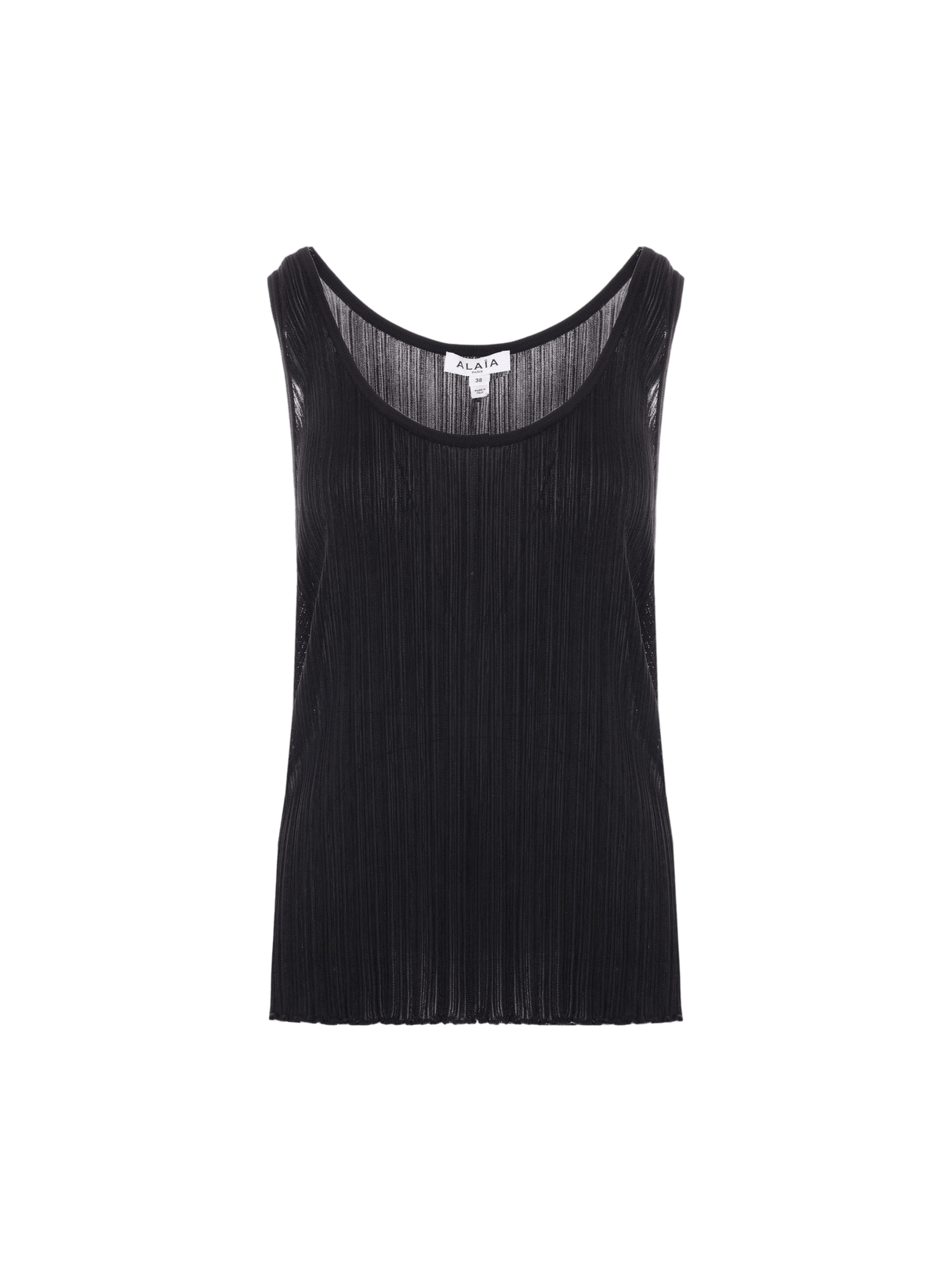 Pleated Knit Tank Top-ALAÏA-JOHN JULIA