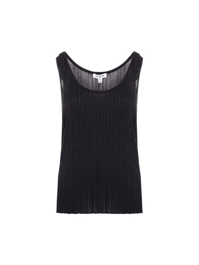 Pleated Knit Tank Top-ALAÏA-JOHN JULIA