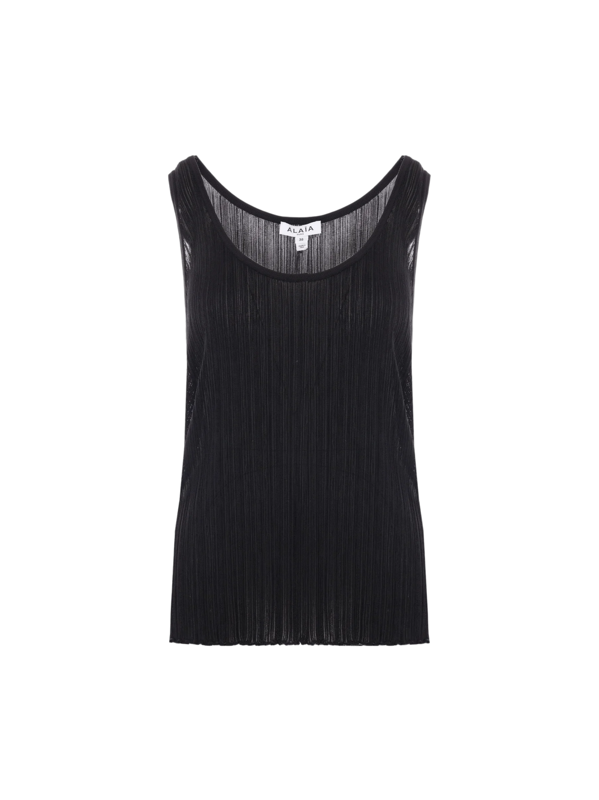 Pleated Knit Tank Top-ALAÏA-JOHN JULIA