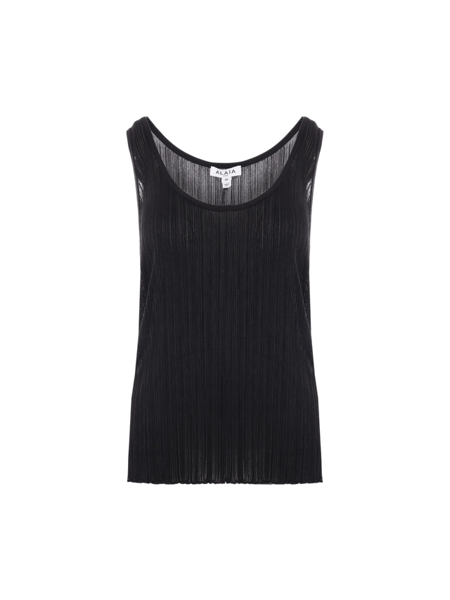 Pleated Knit Tank Top-ALAÏA-JOHN JULIA