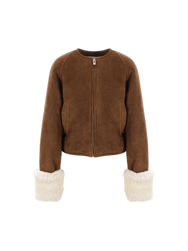 Shearling Aviator Jacket-ALAÏA-JOHN JULIA