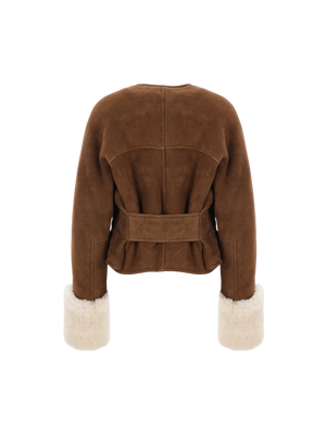 Shearling Aviator Jacket-ALAÏA-JOHN JULIA