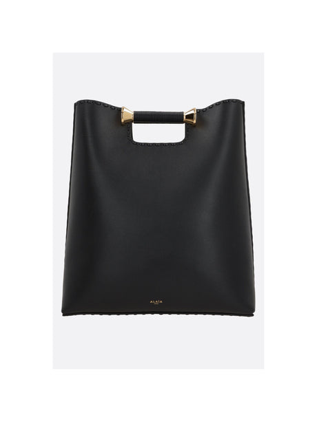 Smooth Leather Tote Bag-ALAÏA-JOHN JULIA