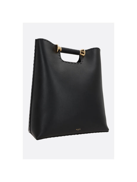 Smooth Leather Tote Bag-ALAÏA-JOHN JULIA