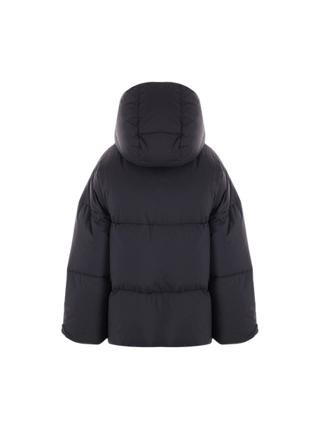 Technical Taffetà Asymmetric Down Jacket-ALAÏA-JOHN JULIA