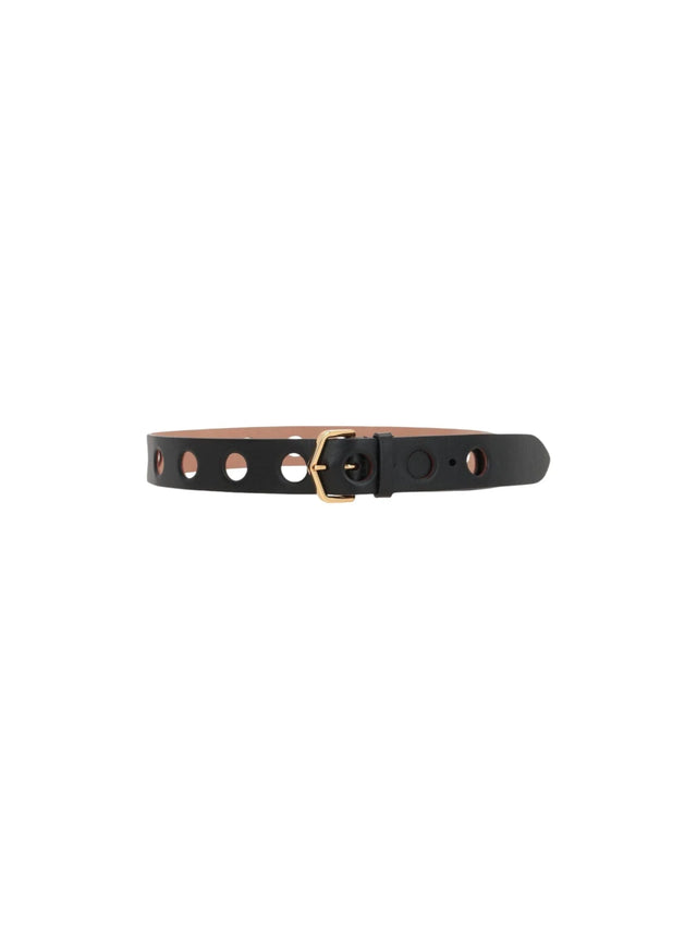 Vienne Thin Perforated Leather Belt-ALAÏA-JOHN JULIA