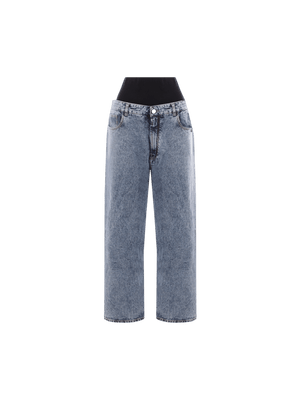 Wide-leg Denim Jeans-ALAÏA-JOHN JULIA