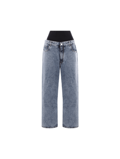 Wide-leg Denim Jeans-ALAÏA-JOHN JULIA