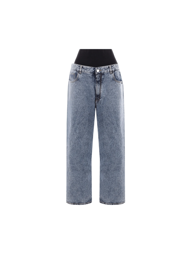 Wide-leg Denim Jeans-ALAÏA-JOHN JULIA