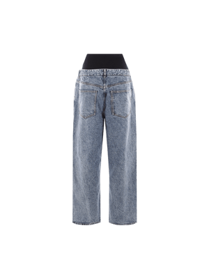 Wide-leg Denim Jeans-ALAÏA-JOHN JULIA