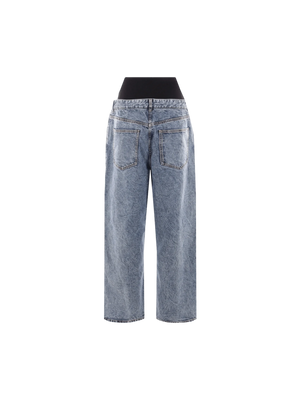 Wide-leg Denim Jeans-ALAÏA-JOHN JULIA