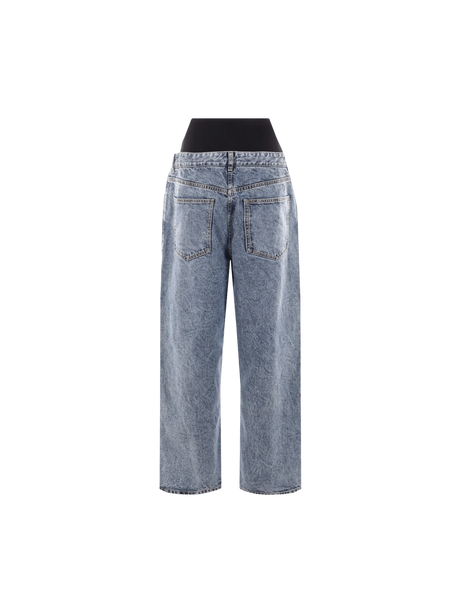 Wide-leg Denim Jeans-ALAÏA-JOHN JULIA