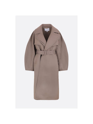 Wool Blend Wrap Trench Coat-ALAÏA-JOHN JULIA