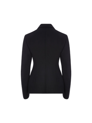 ALAÏA-Wool Gabardine Double-breasted Jacket-JOHN JULIA